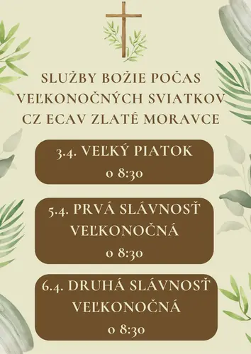 Služby Božie počas veľkonočných sviatkov