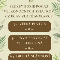 Služby Božie počas veľkonočných sviatkov